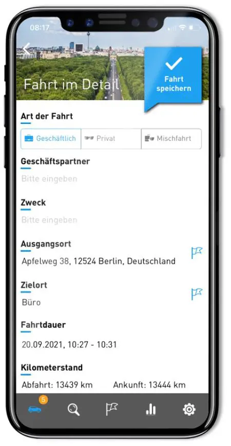 Details hinzufügen AutoLogg App