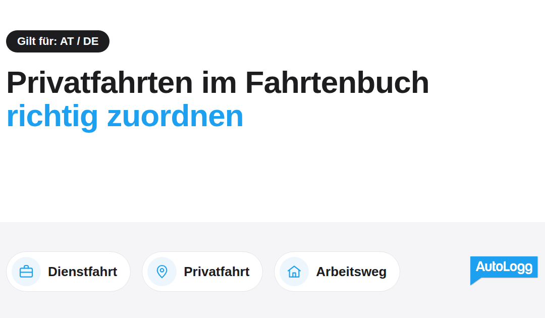 Privatfahrt, Arbeitsweg oder Dienstfahrt: Fahrten im Fahrtenbuch richtig zuordnen
