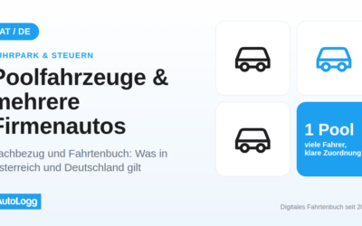 Poolfahrzeuge und mehrere Firmenautos: Sachbezug und Fahrtenbuch in Österreich und Deutschland