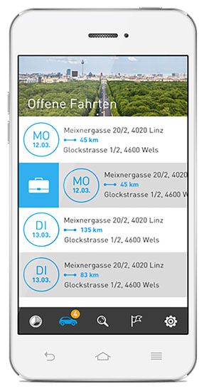 Die AutoLogg App - Elektronisches Fahrtenbuch einfach einfach Elektronisches Fahrtenbuch von AutoLogg - Die App
