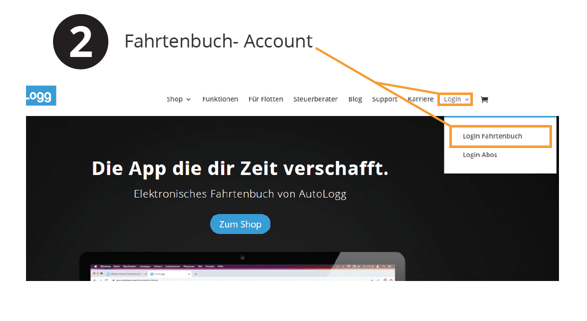 Fahrtenbuch Account AutoLogg
